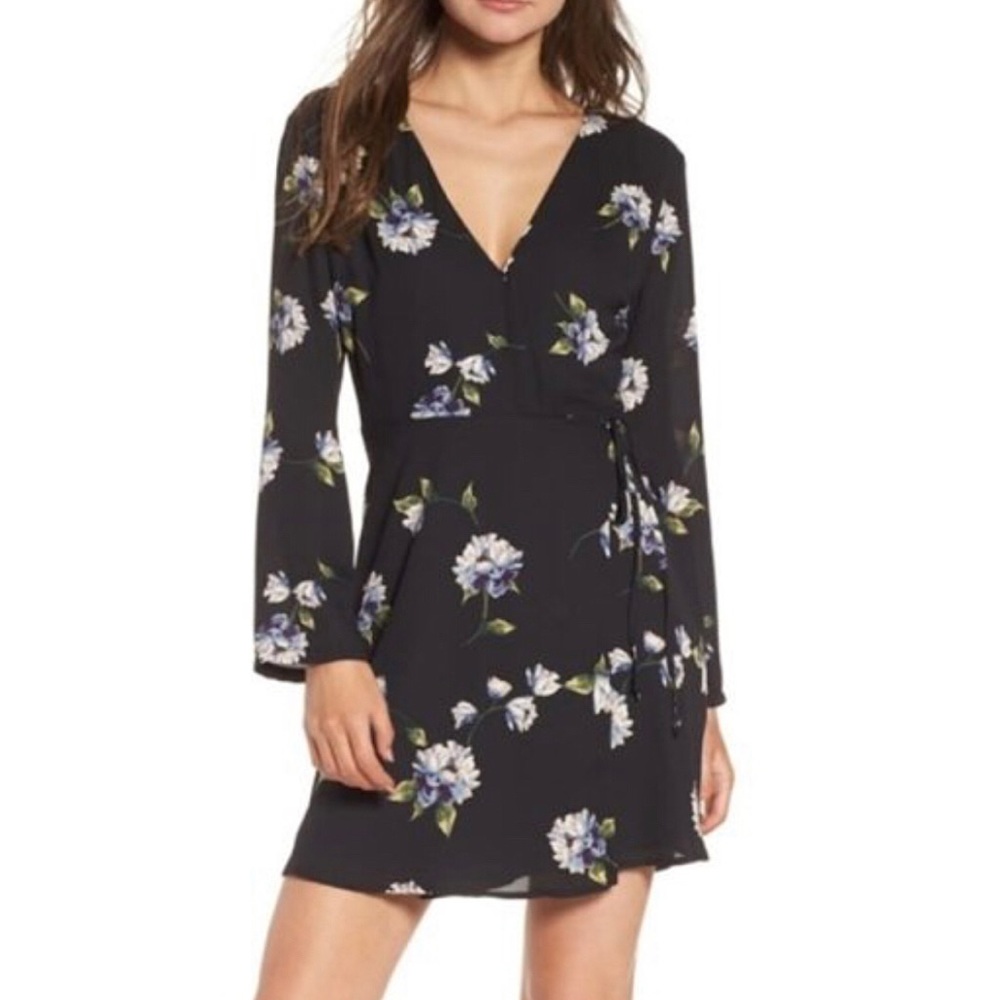 Lush Floral Wrap Dress